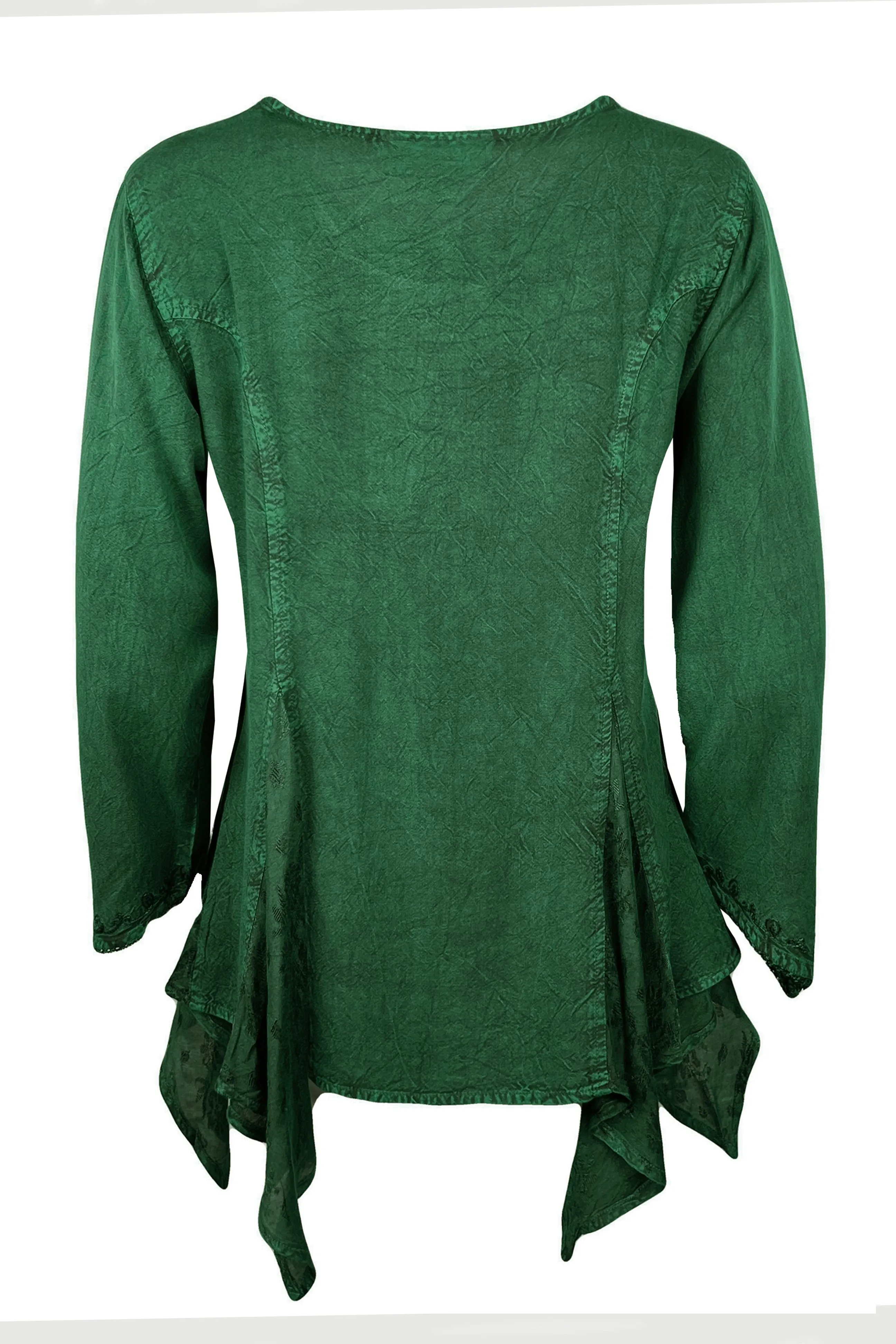 302 Bohemian Asymmetrical Handkerchief Tunic Blouse