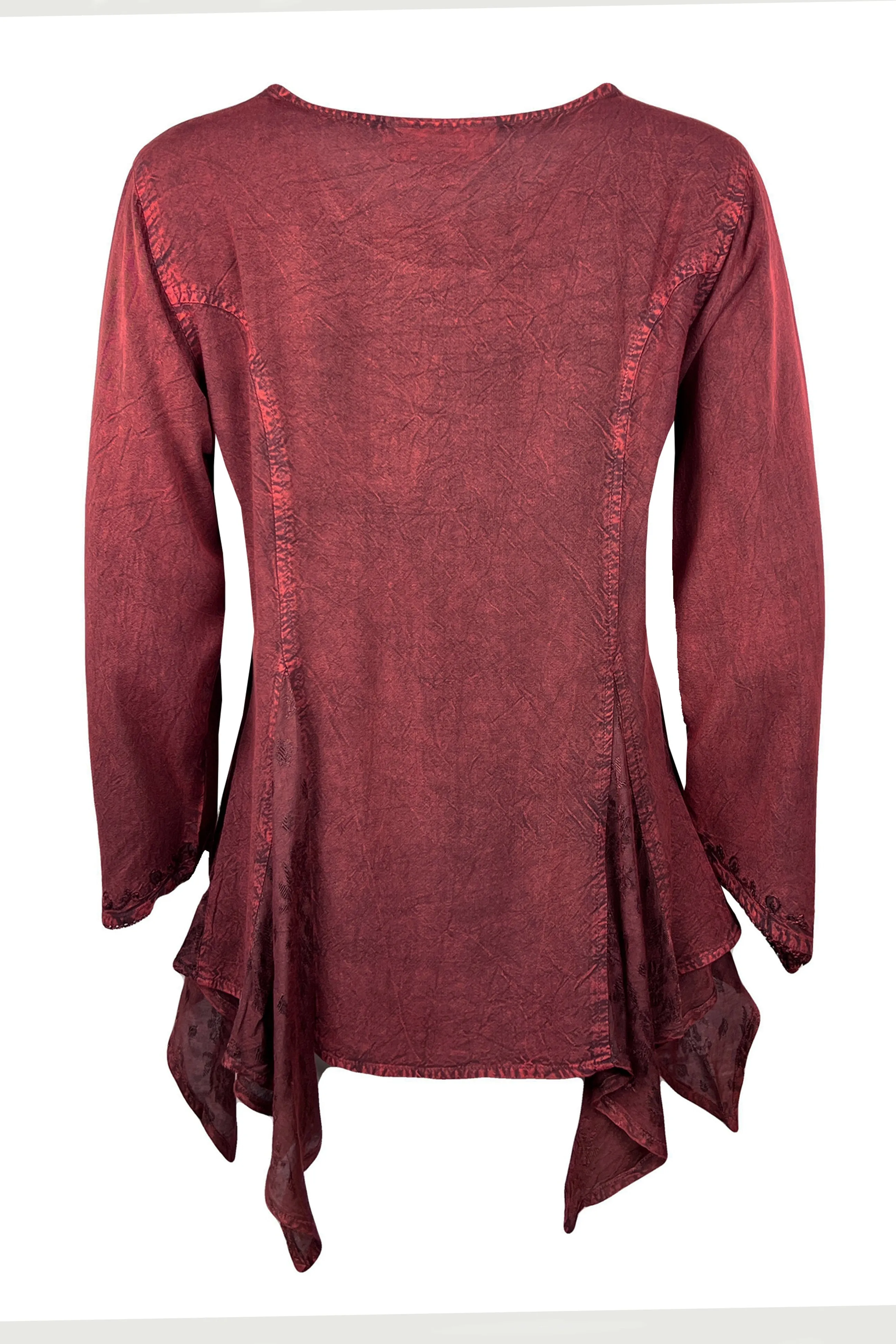 302 Bohemian Asymmetrical Handkerchief Tunic Blouse