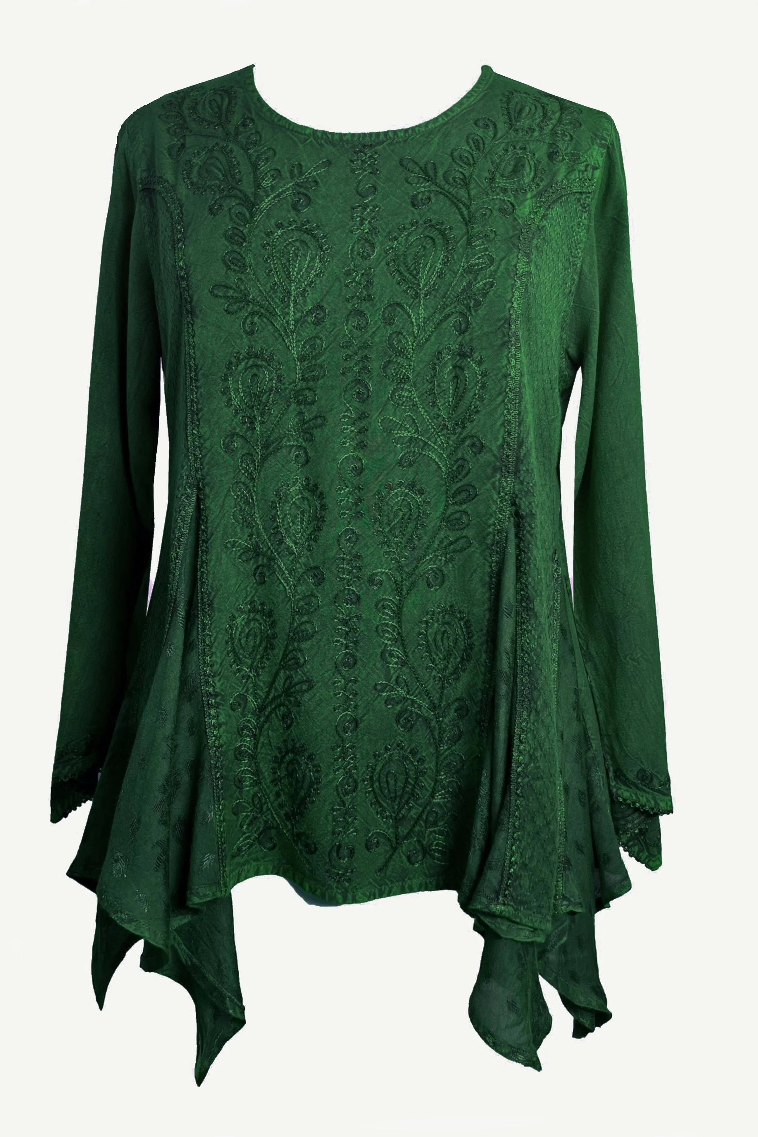 302 Bohemian Asymmetrical Handkerchief Tunic Blouse