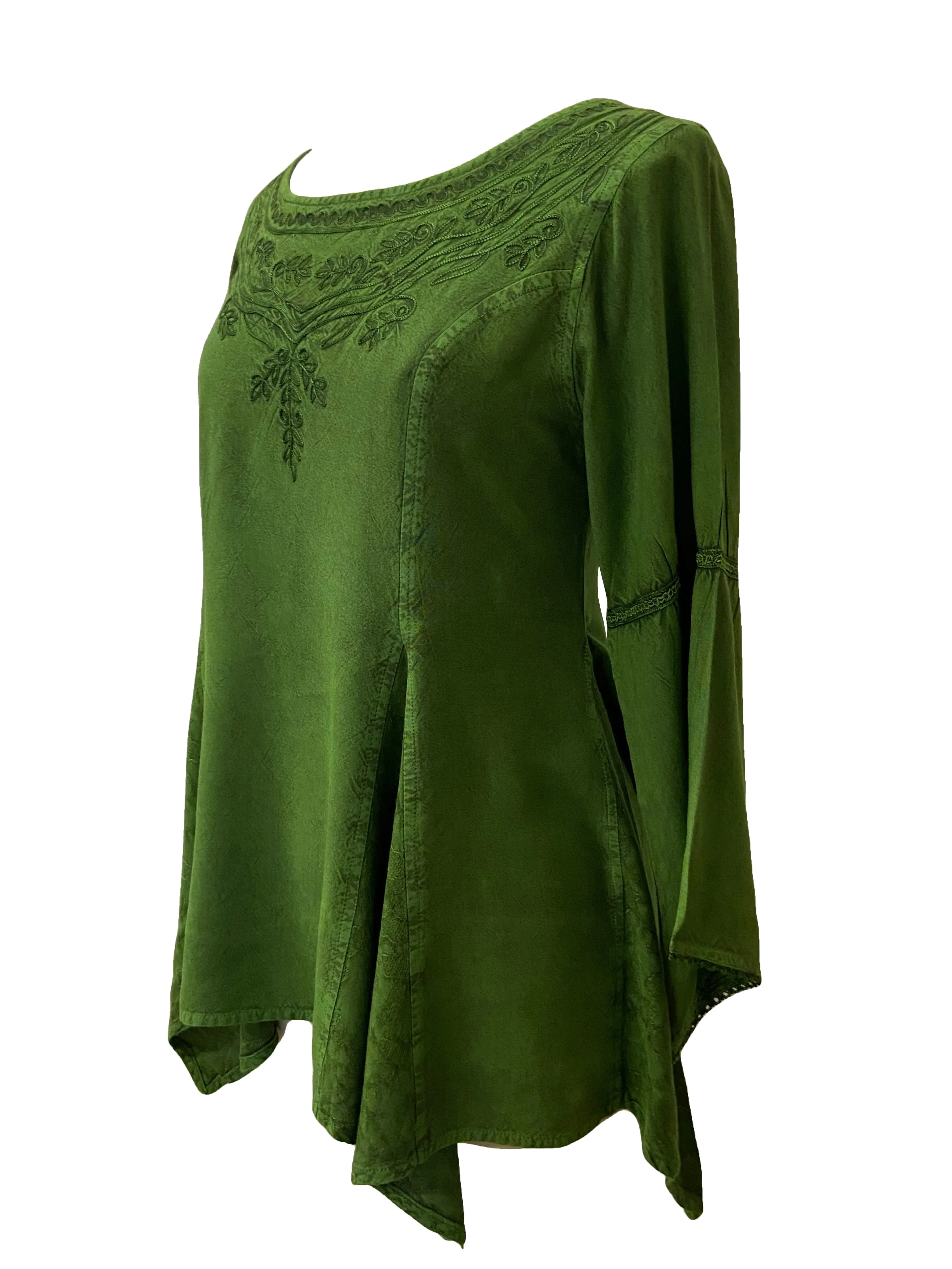 303 NB Bohemian Asymmetrical Handkerchief Tunic Blouse