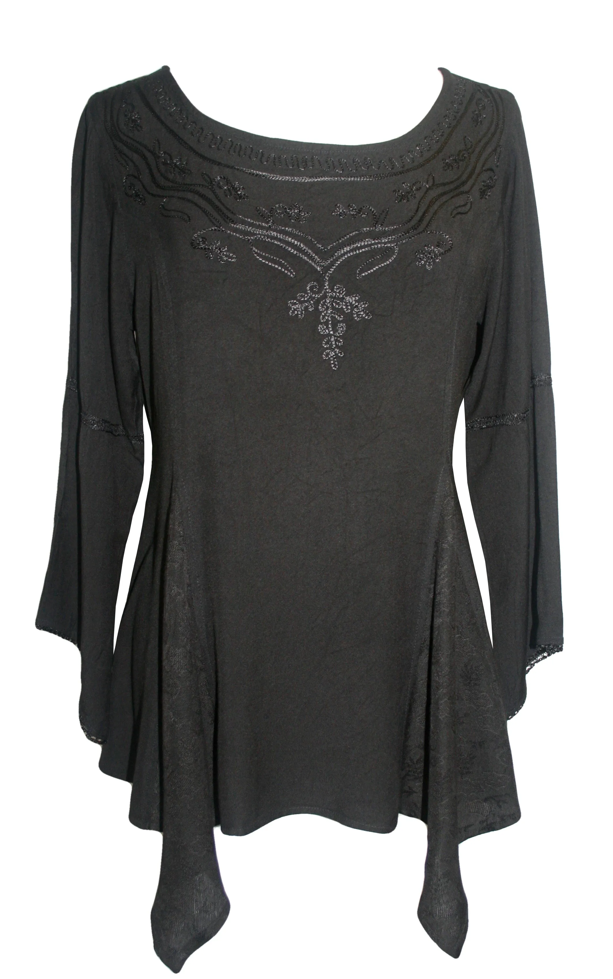 303 NB Bohemian Asymmetrical Handkerchief Tunic Blouse