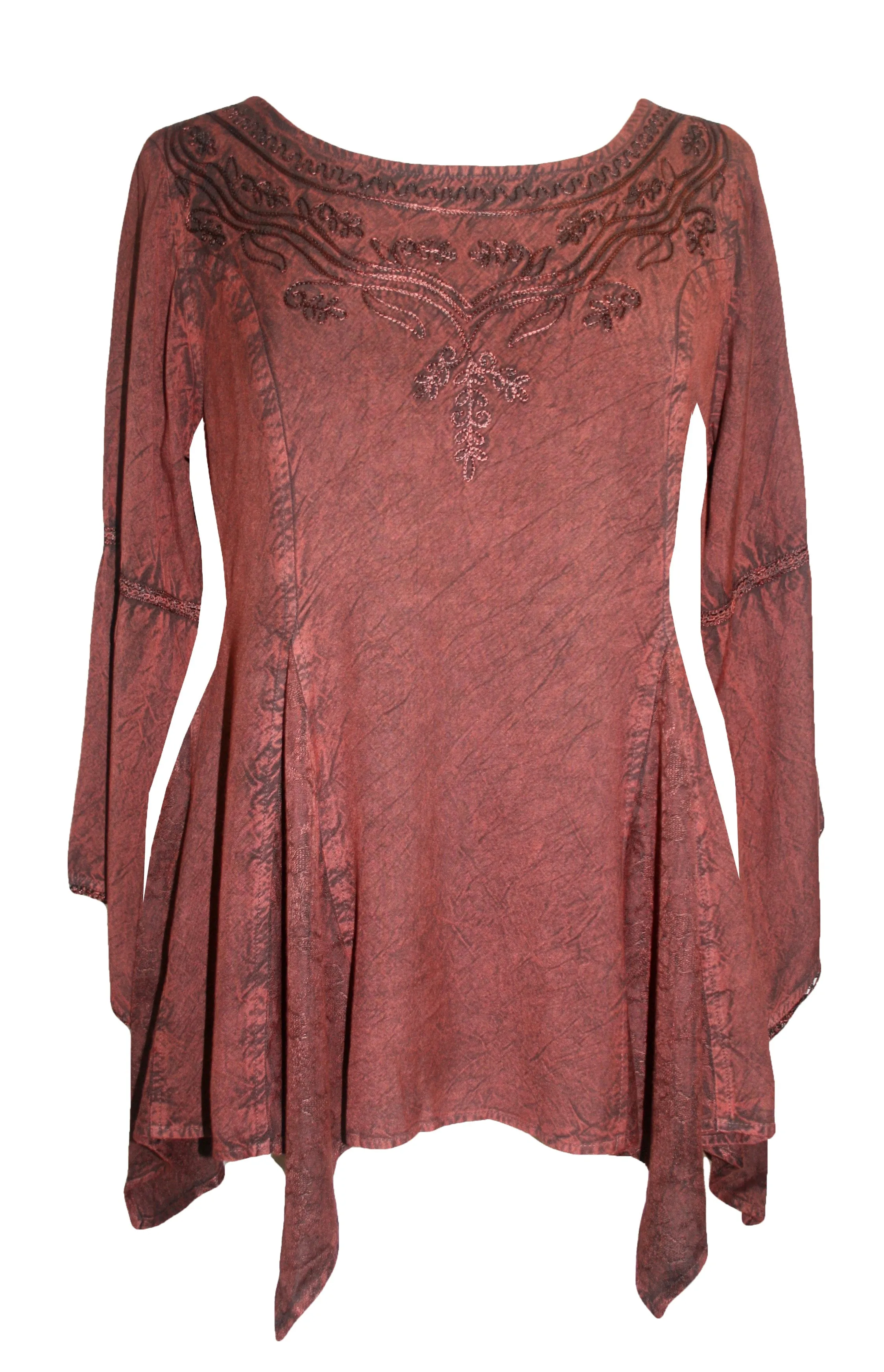 303 NB Bohemian Asymmetrical Handkerchief Tunic Blouse
