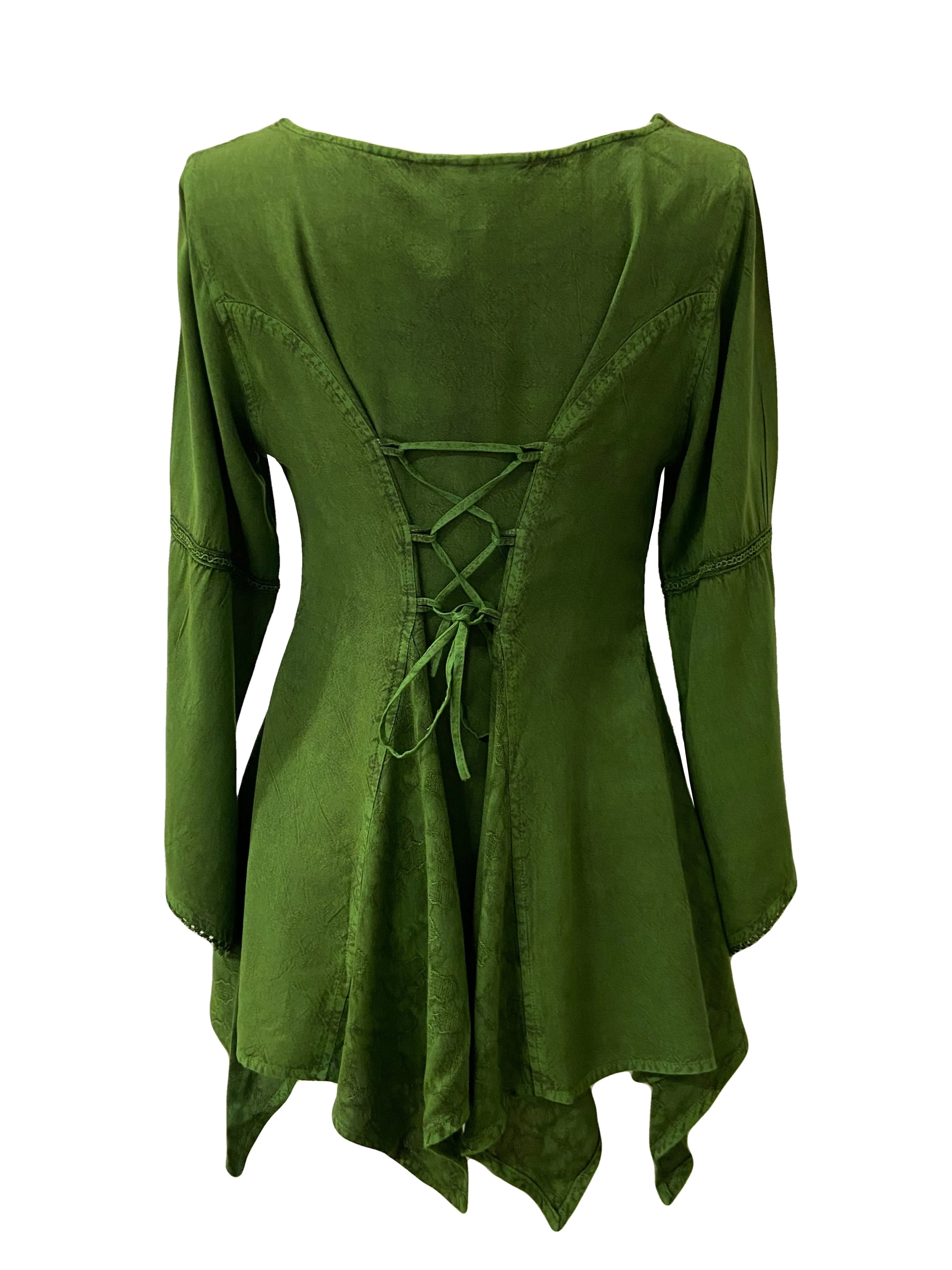 303 NB Bohemian Asymmetrical Handkerchief Tunic Blouse