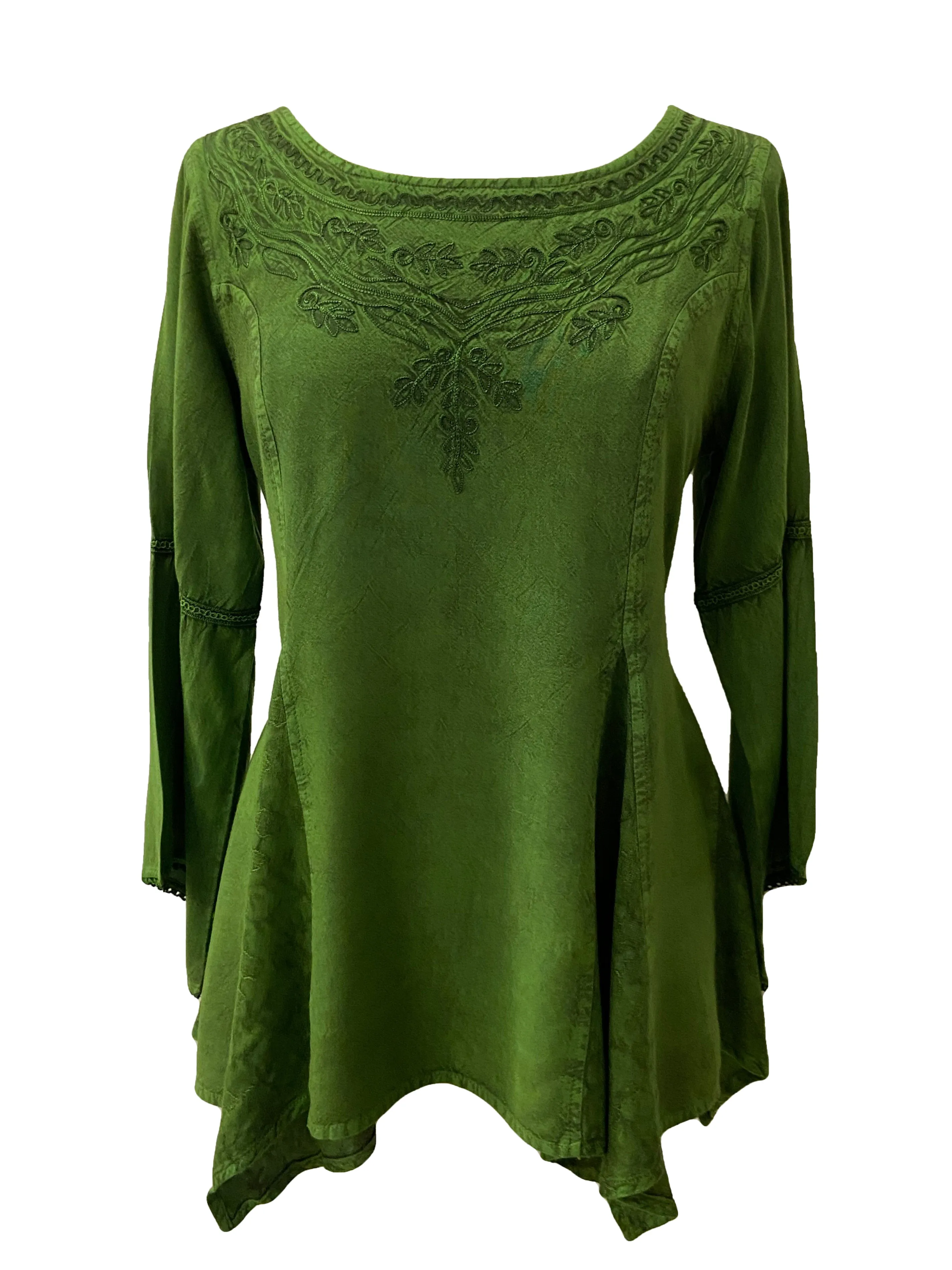 303 NB Bohemian Asymmetrical Handkerchief Tunic Blouse