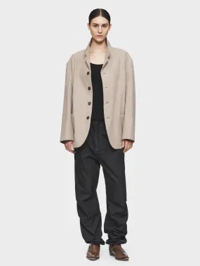 4 Button Blazer Jacket in Oat