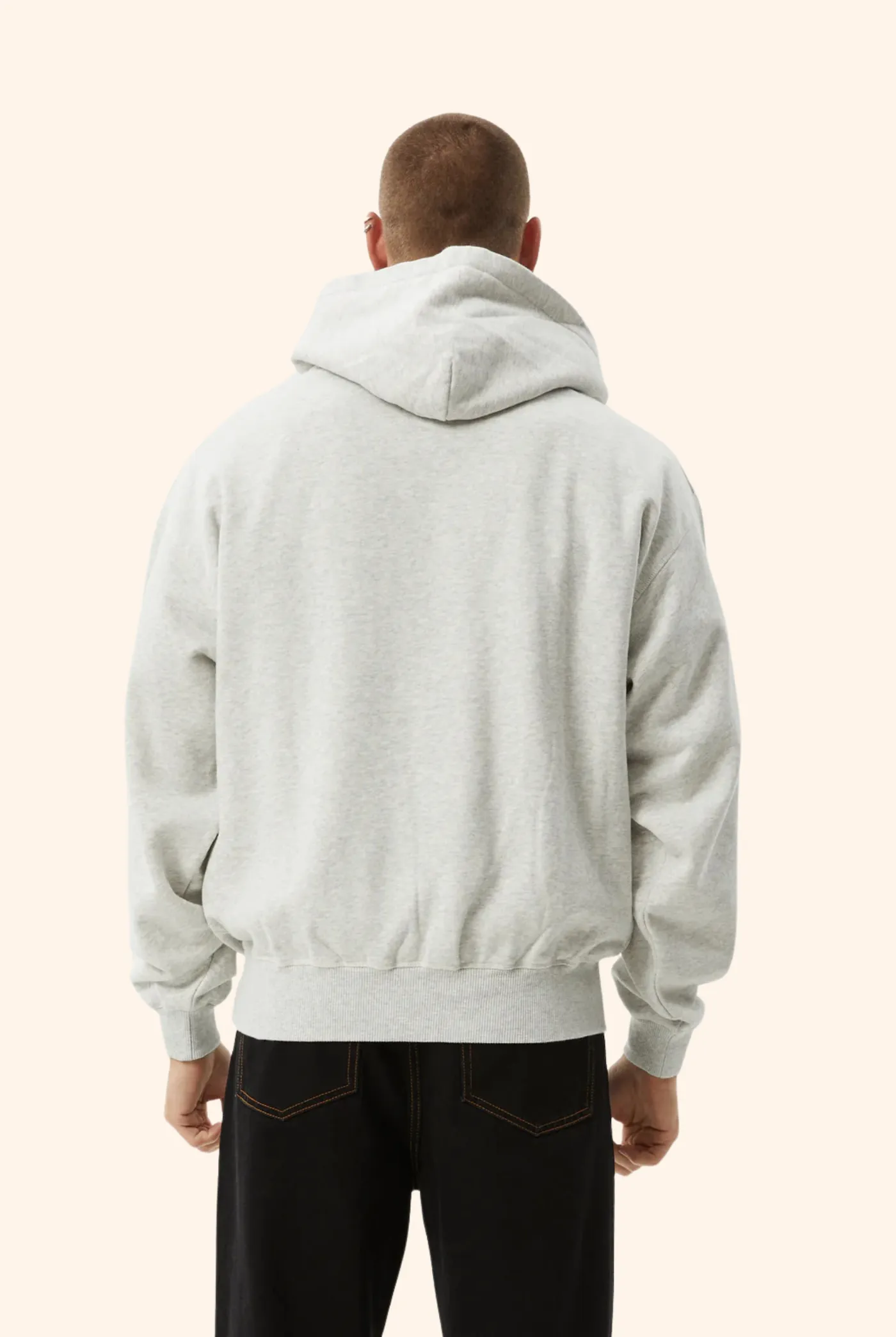 All Eyez Boxy Pull On Hood Grey Marle