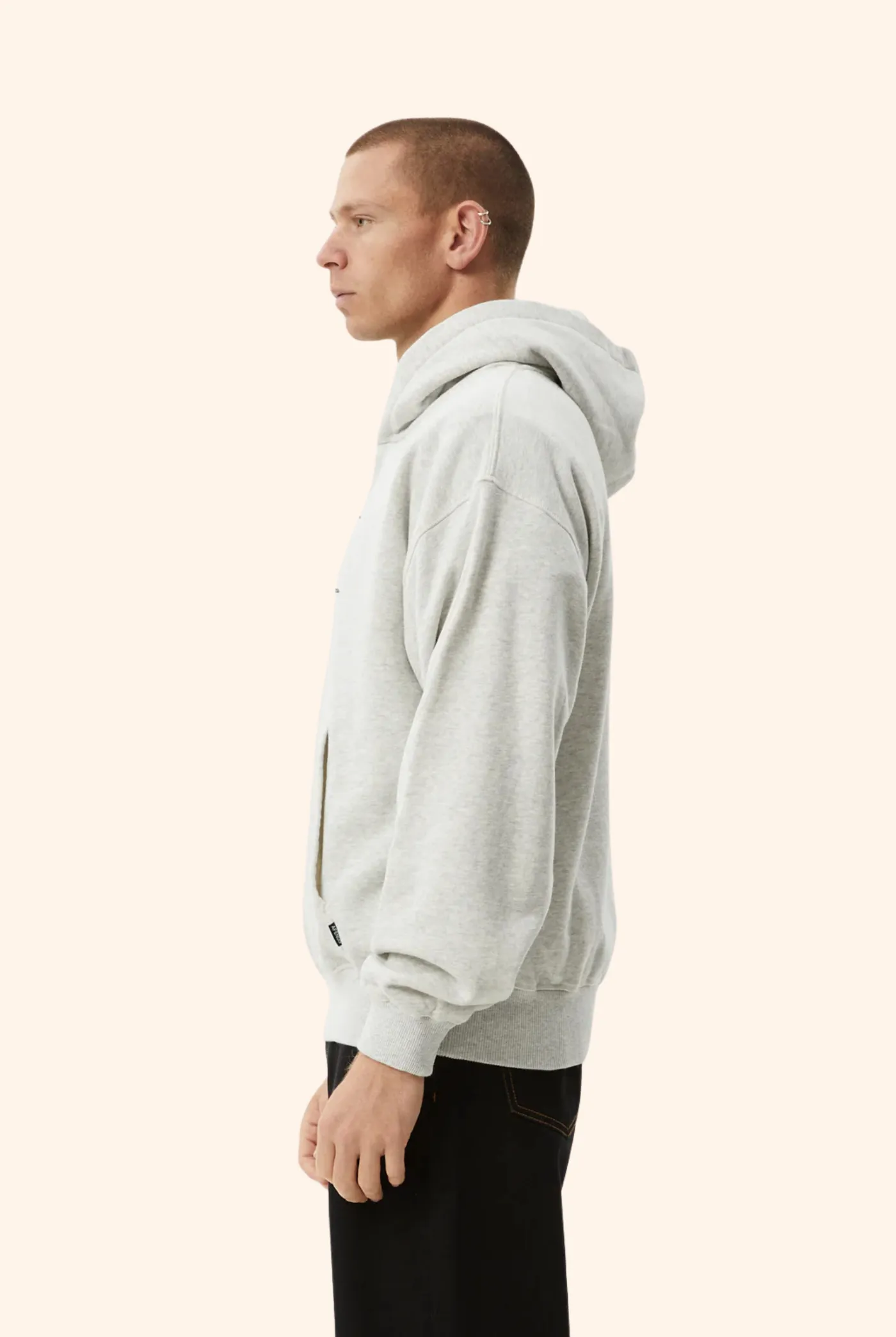 All Eyez Boxy Pull On Hood Grey Marle