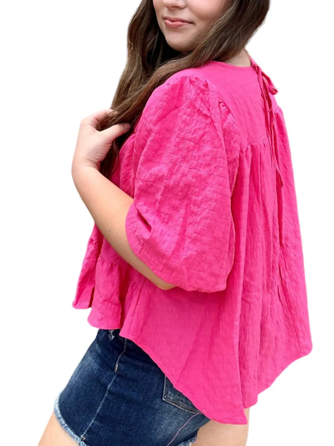 &Merci - Woven Crinkle Top