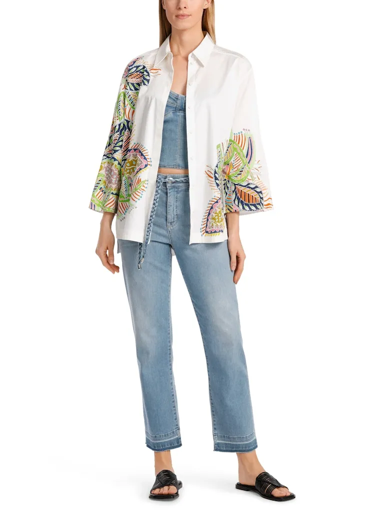 Beaded Floral Blouse