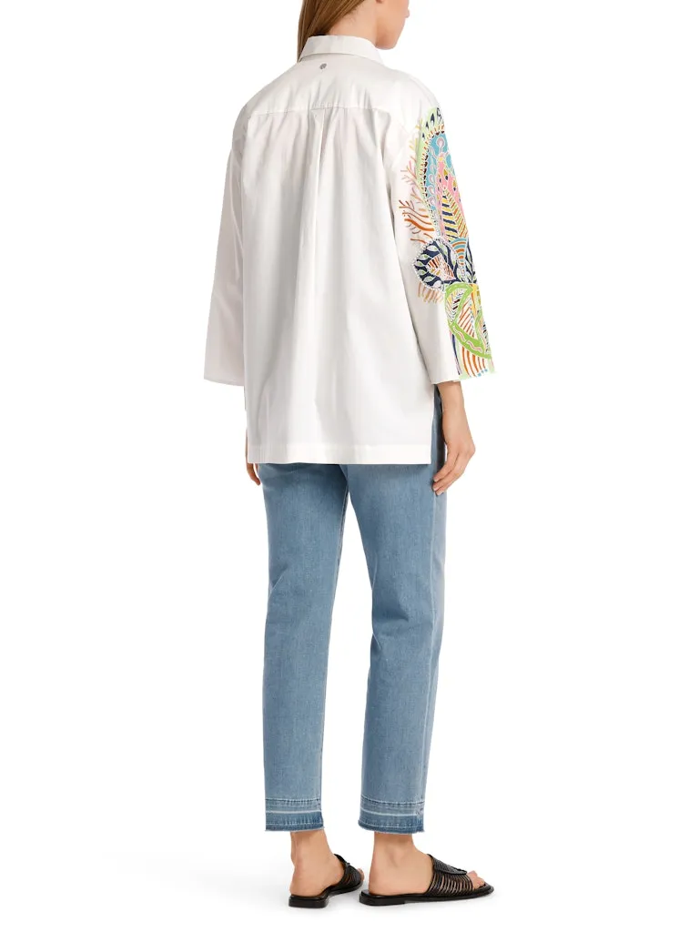 Beaded Floral Blouse