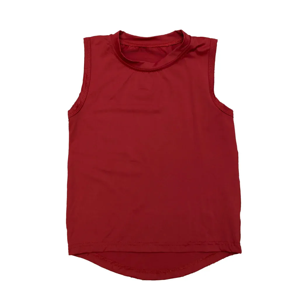 Belle Cher Maroon Kid High Low Tank