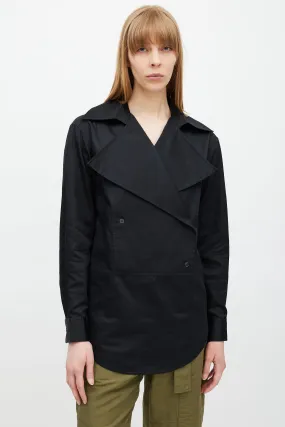 Black Double Breasted Tunic