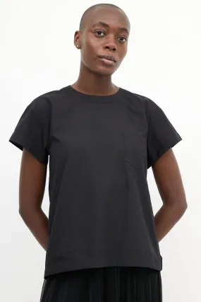 Black Lace Up Back Top