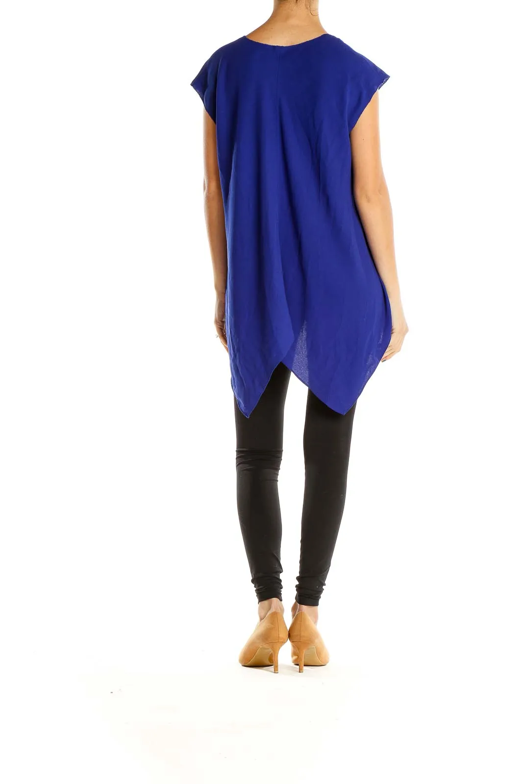 Blue High Low All Day Wear Blouse