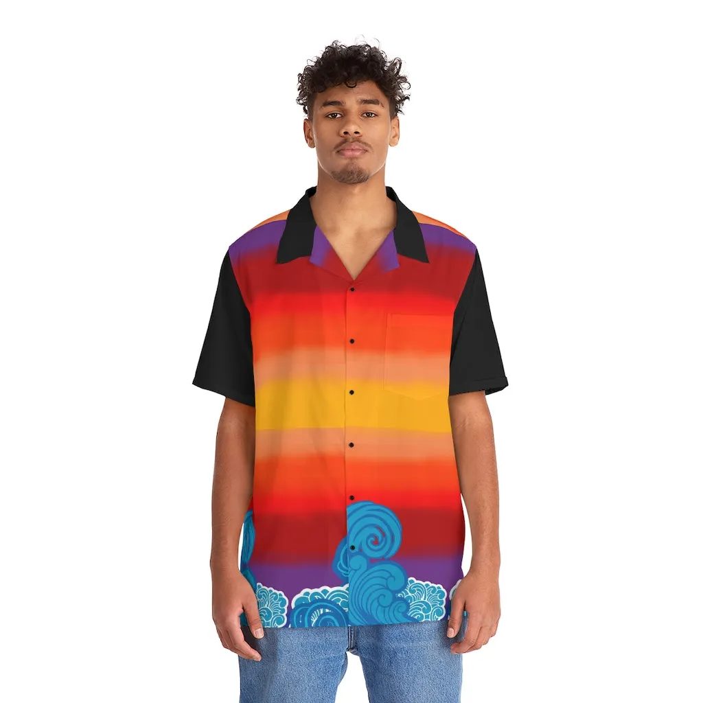 BMCLUB Wavy Men's Hawaiian Shirt