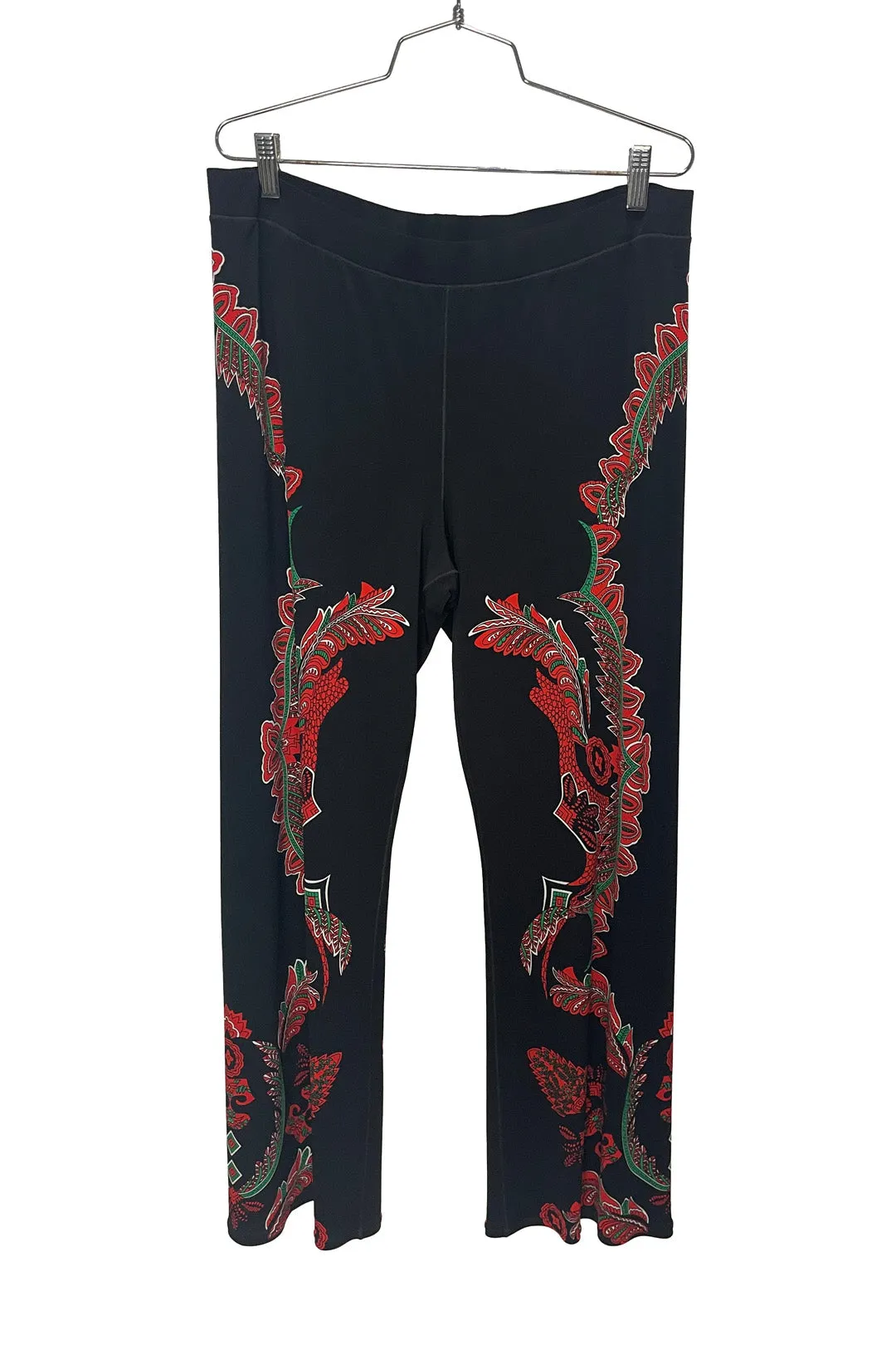 ELASTIC WAIST DOUBLE LAYERED STRAIGHT PANTS