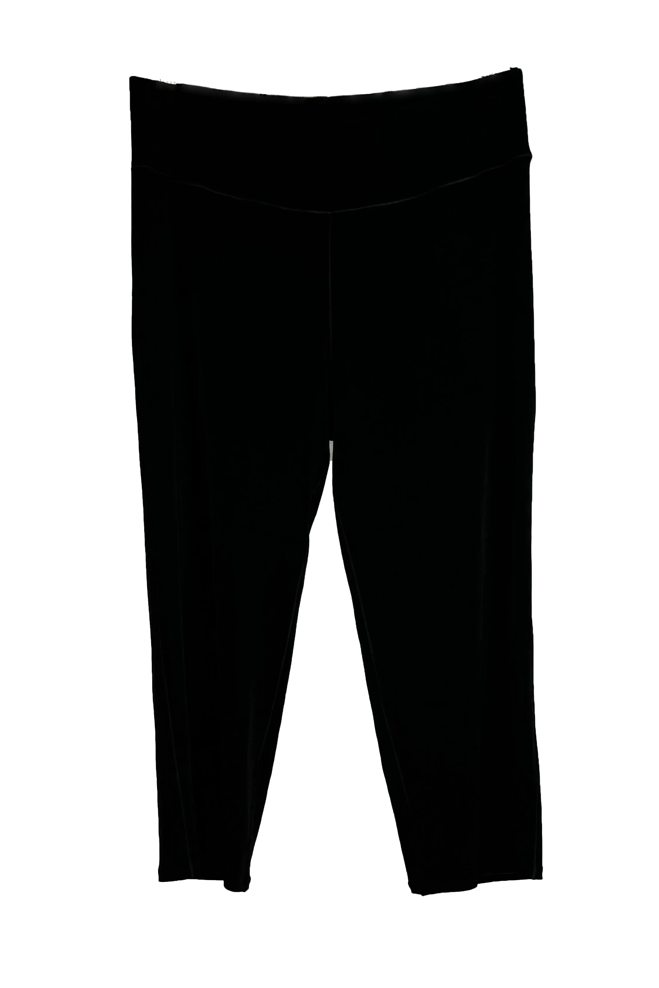 Elastic waist single layer crop pants
