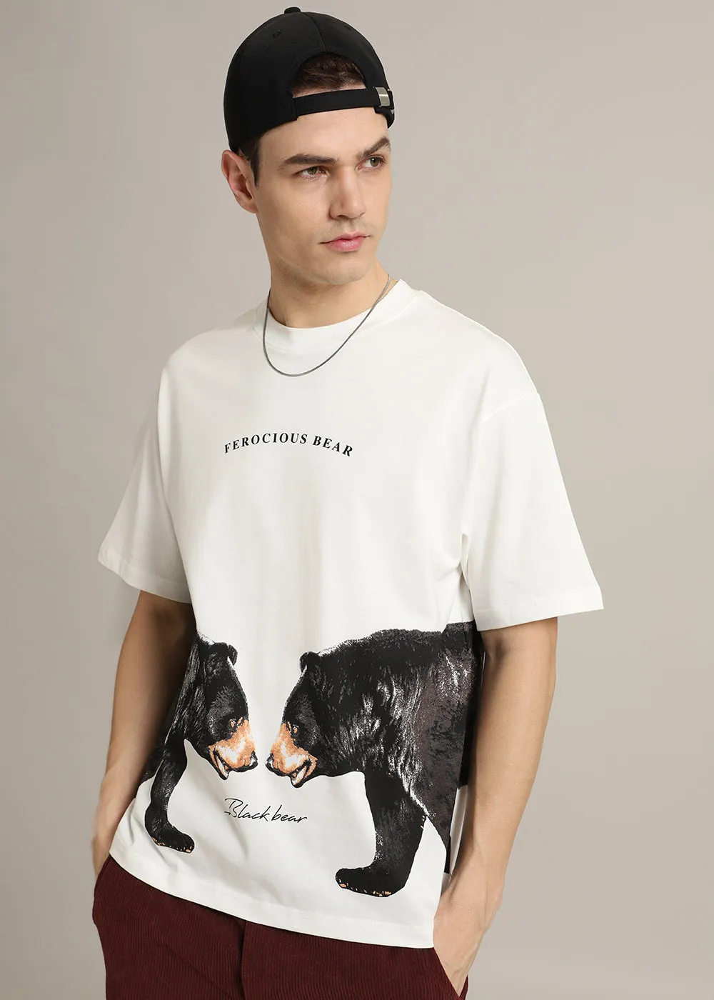 Ferocious White Oversized T-shirt