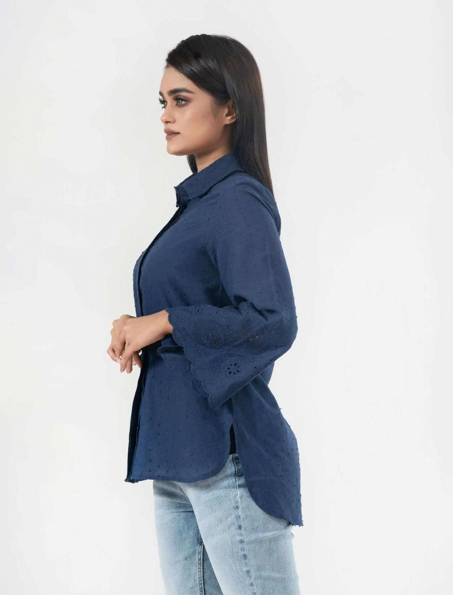 High-Low Top With Bell Sleeve