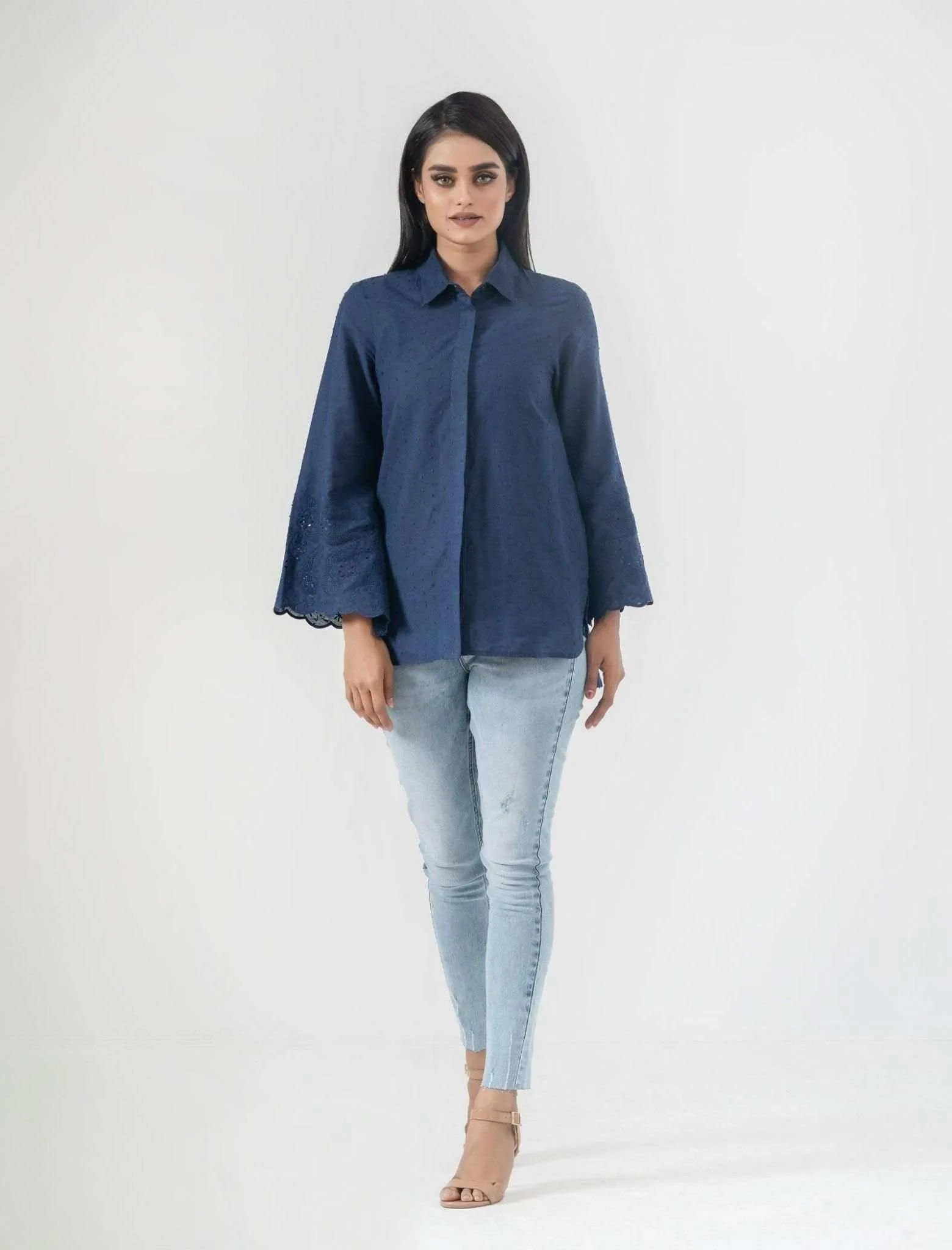 High-Low Top With Bell Sleeve