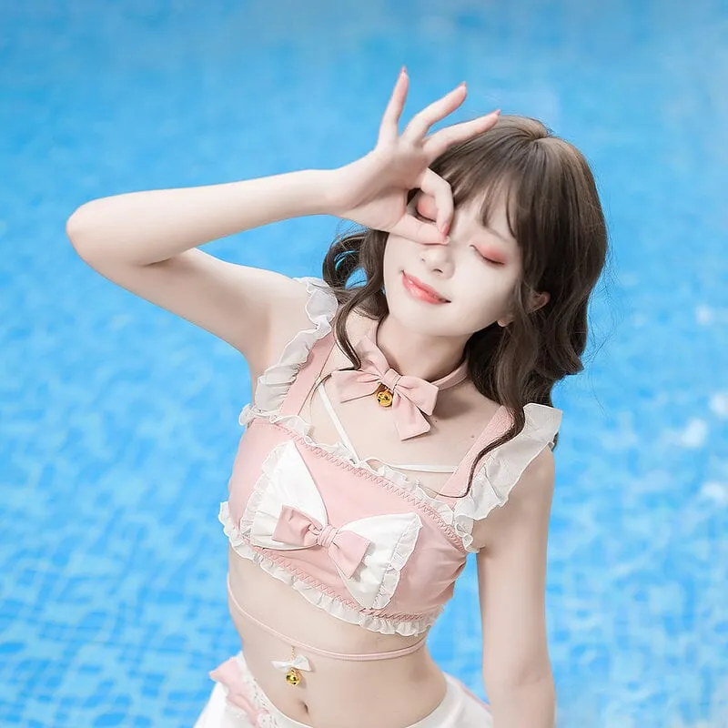 Kawaii Pink Lolita Anime Lingerie Set