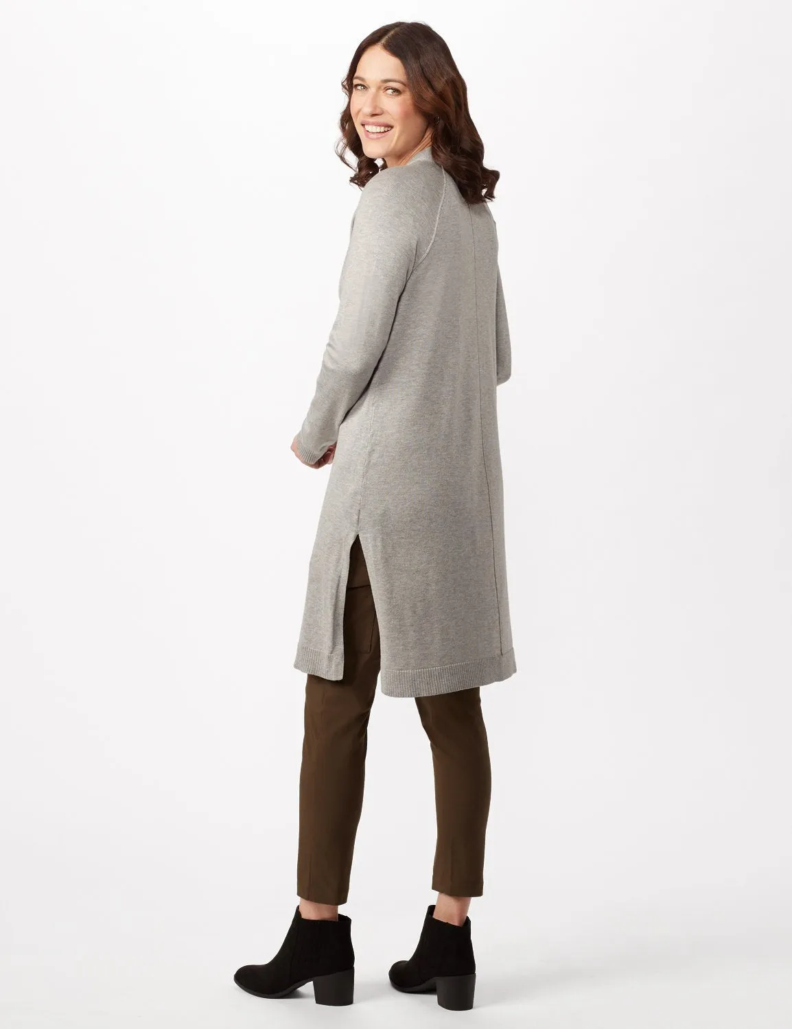 Long Sleeve Duster with Side Slits