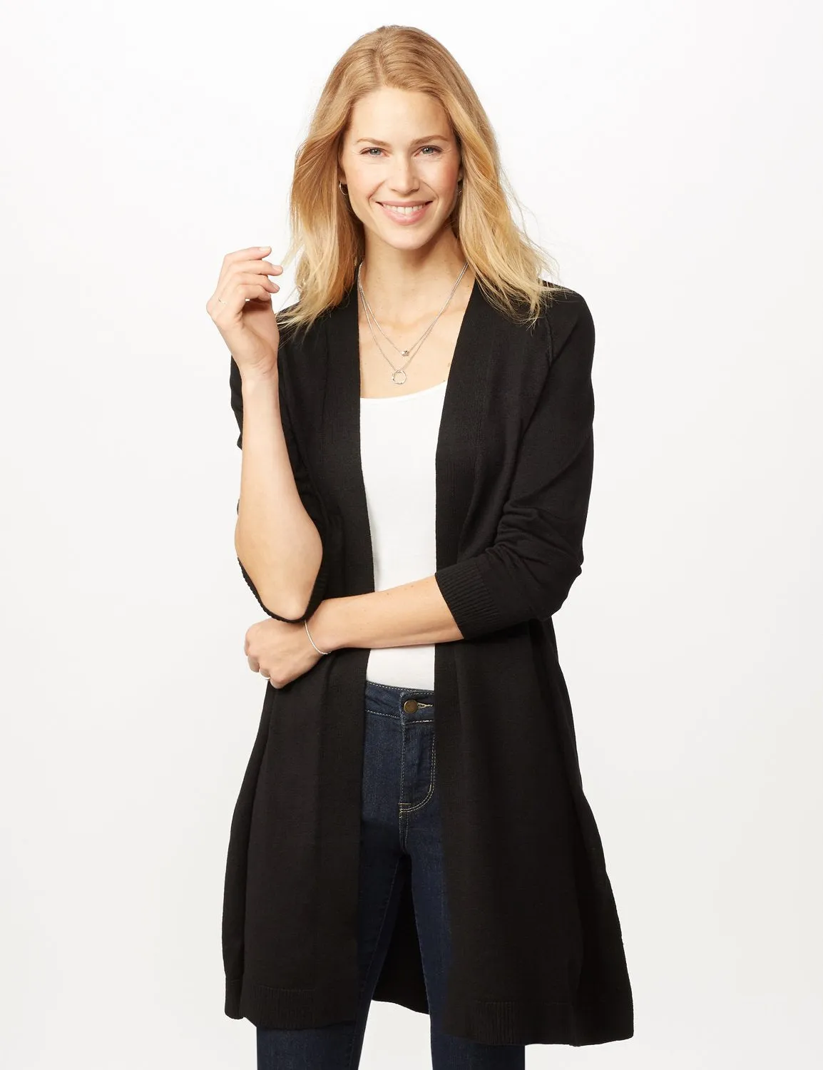 Long Sleeve Duster with Side Slits