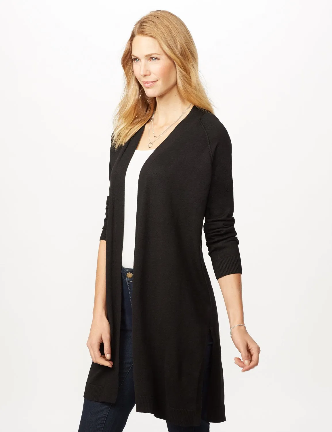 Long Sleeve Duster with Side Slits