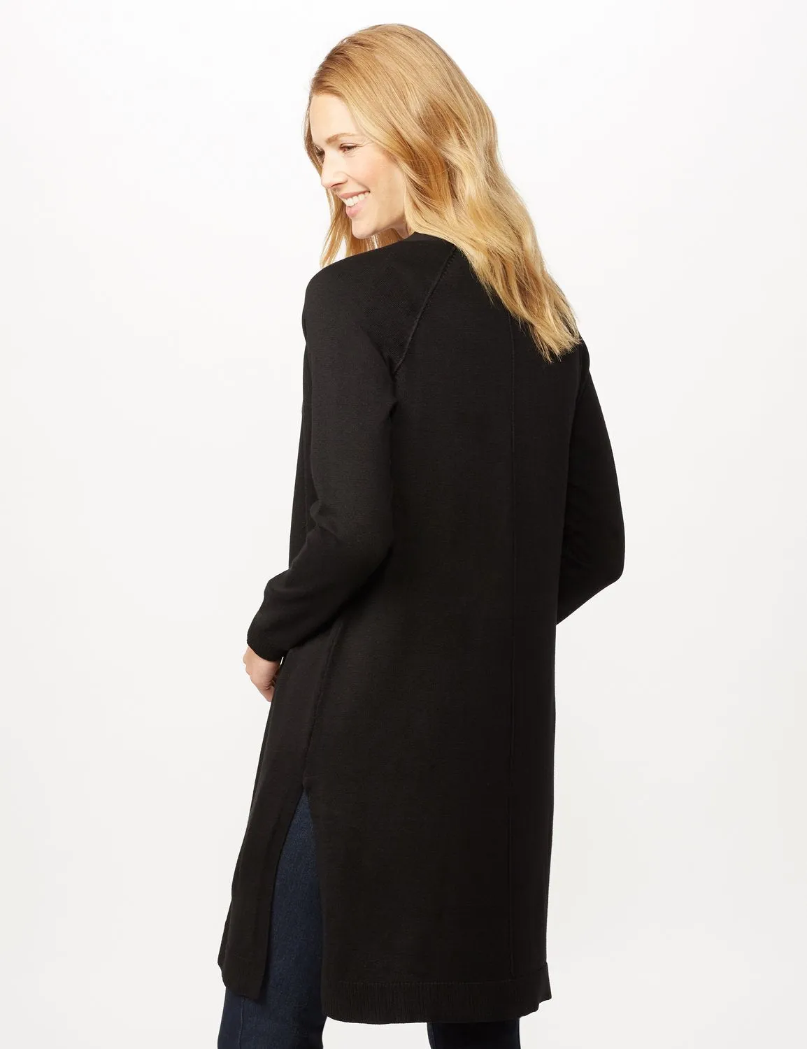 Long Sleeve Duster with Side Slits