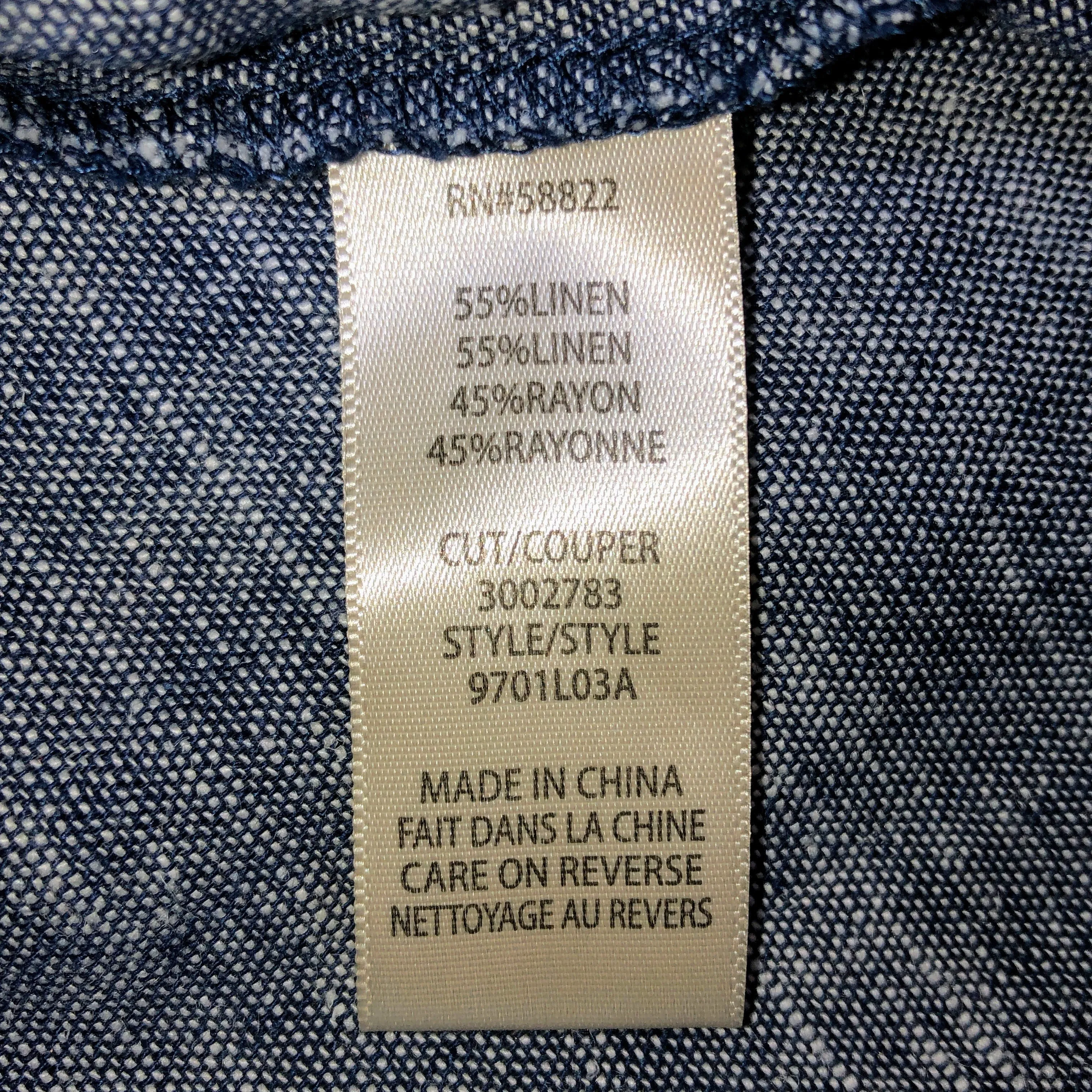 Max Studio NavyXDye Linen Pants - Size XS
