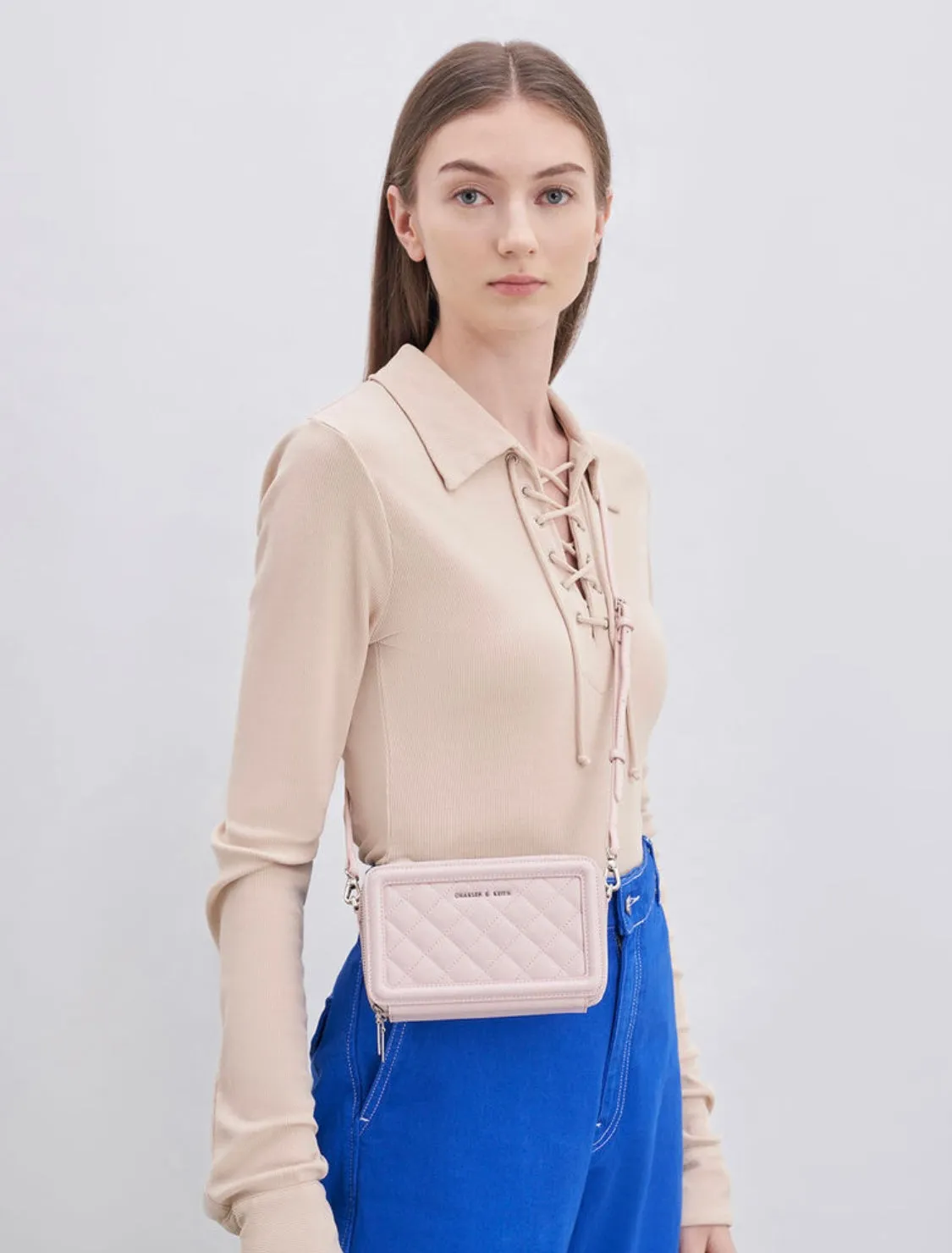 Quilted Boxy Long Wallet