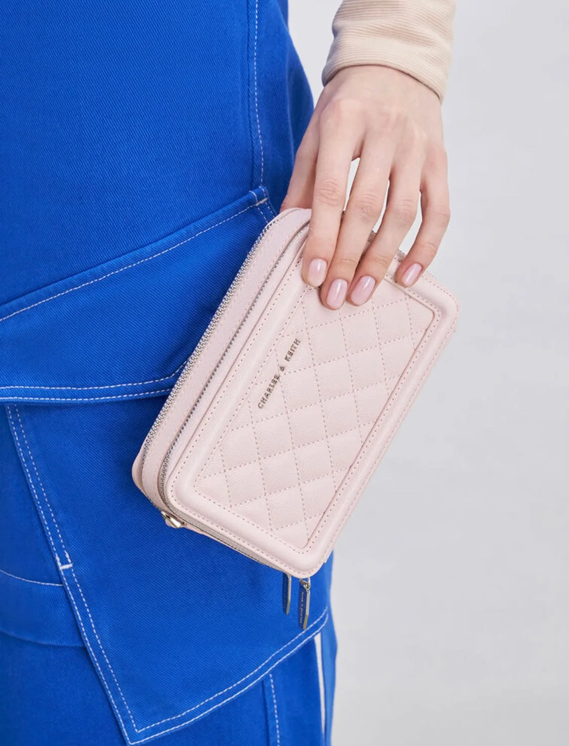 Quilted Boxy Long Wallet