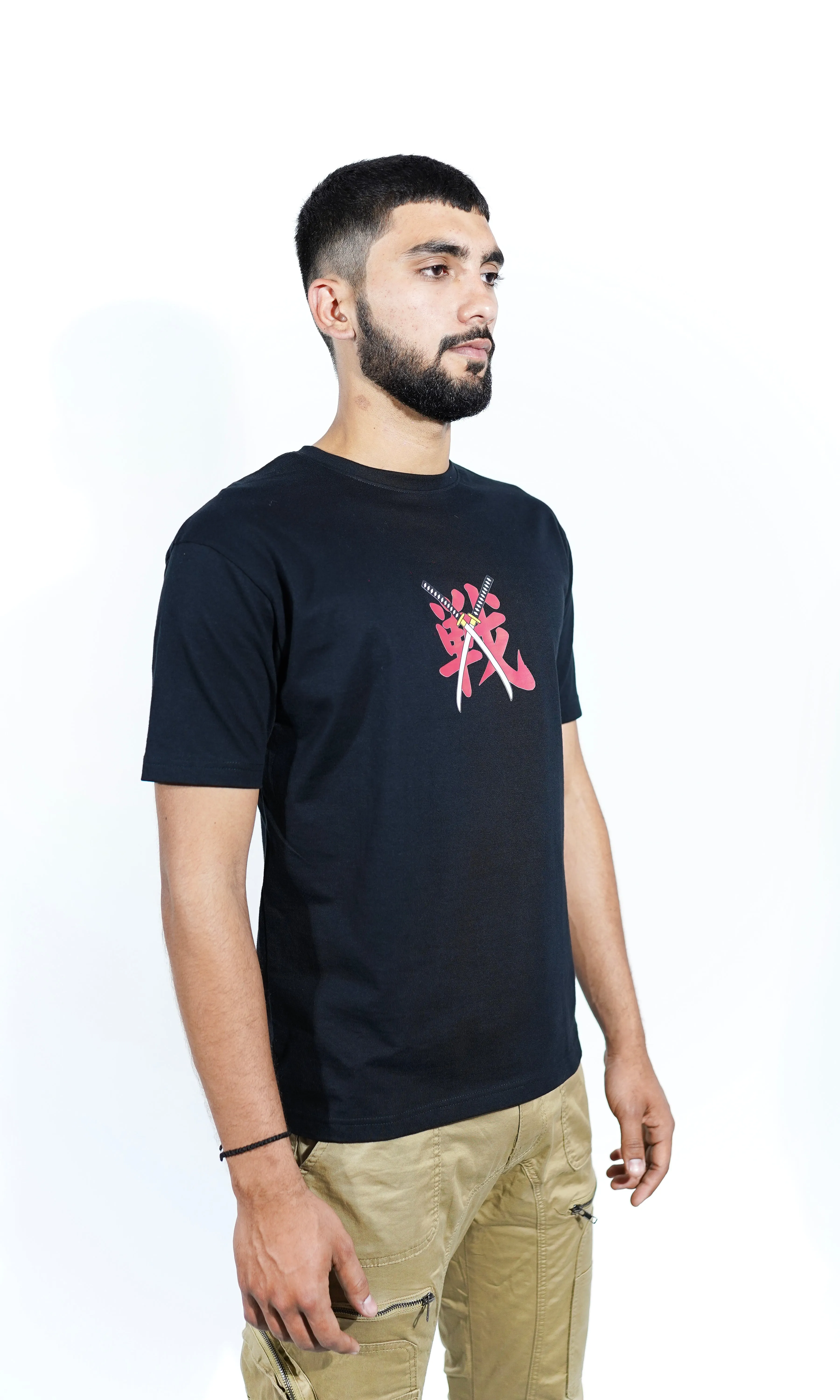 "Samurai" Relaxed Black T-Shirt By DemonWear for Him