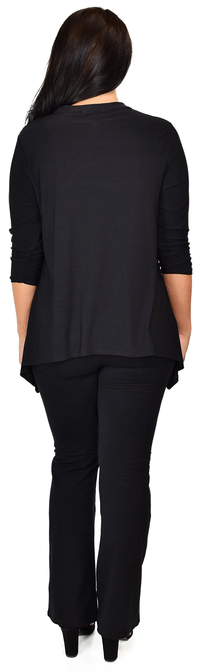 Ruffled Collar Asymmetrical Babydoll Tunic Top Blouse Shirt