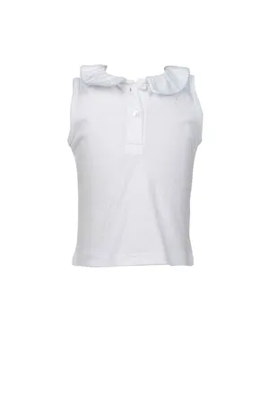 Ruffled Peter Pan Sleeveless Shirt