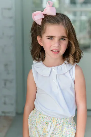 Ruffled Peter Pan Sleeveless Shirt