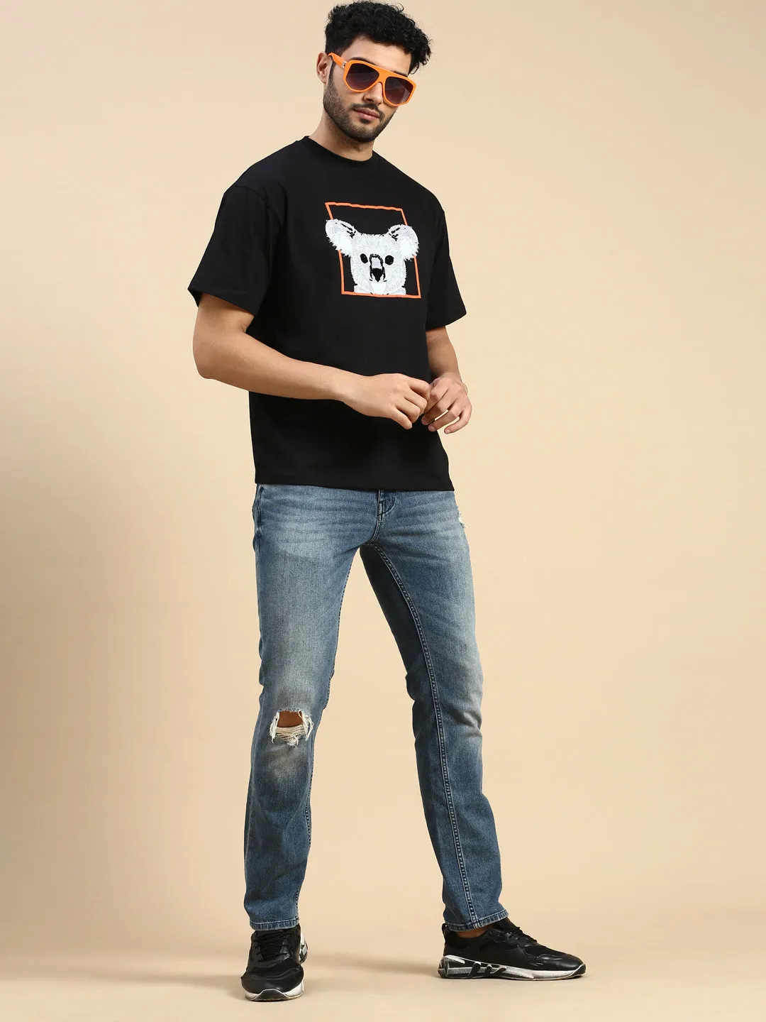 Unisex Graphic Printed Drop Shoulder Oversized T-Shirt