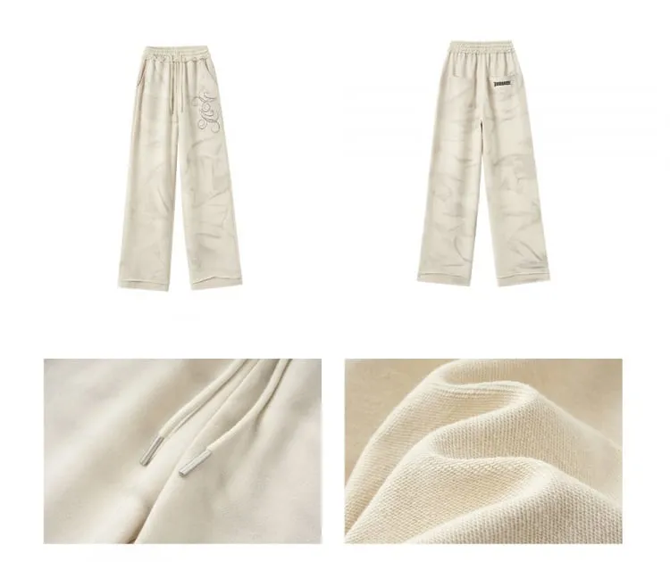 Wasteland Punk Beige Elastic Waist Pants